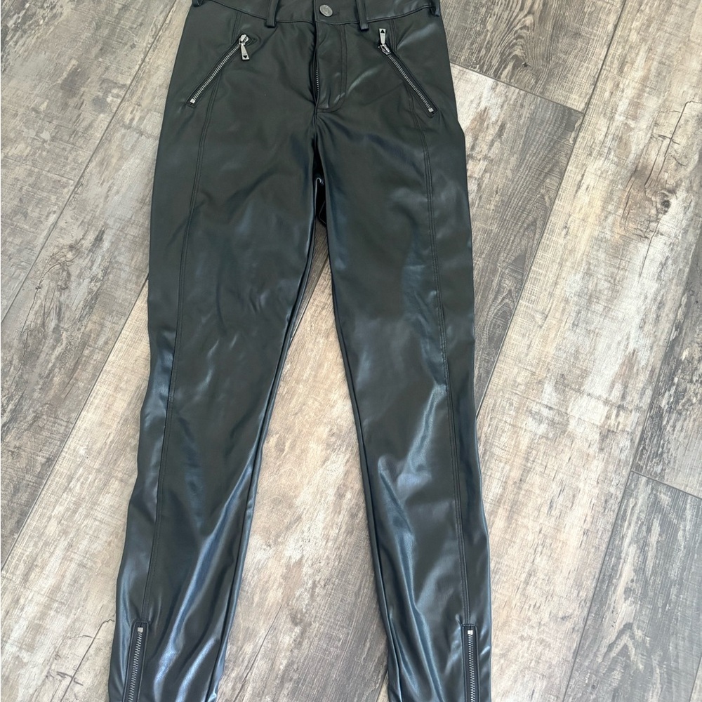 Guess Black Faux Leather Pants